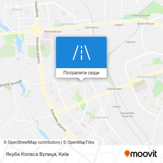 Карта Якуба Коласа Вулиця