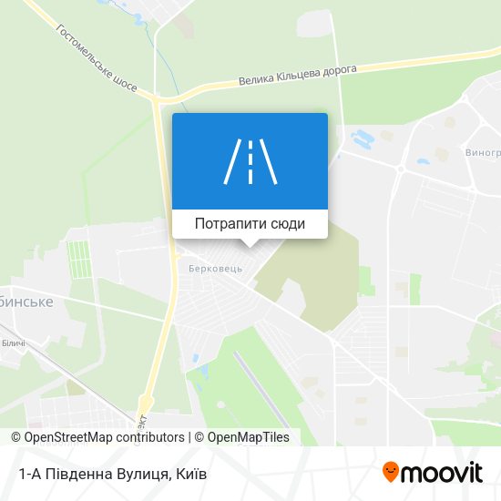Карта 1-А Південна Вулиця