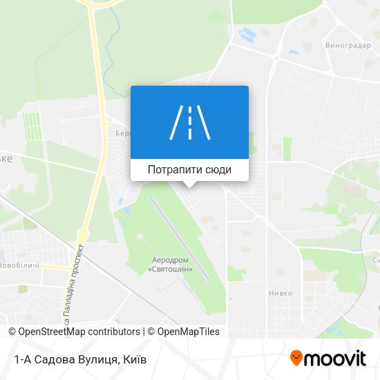 Карта 1-А Садова Вулиця