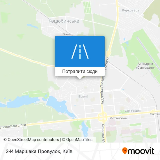 Карта 2-Й Маршака Провулок