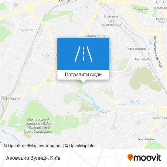 Карта Азовська Вулиця