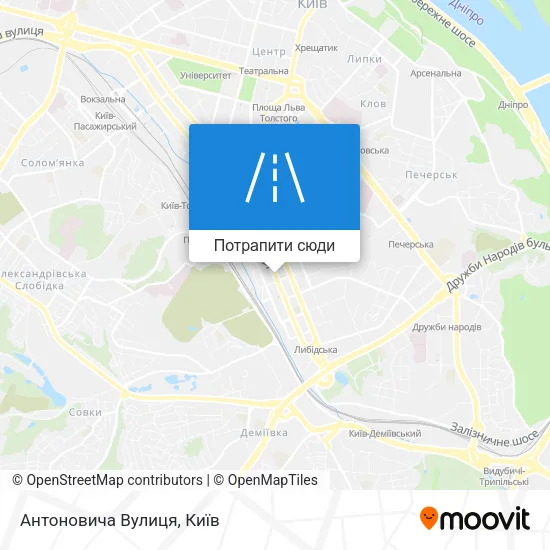 Карта Антоновича Вулиця