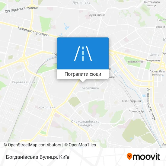 Карта Богданівська Вулиця