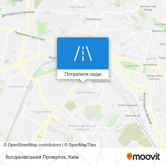 Карта Богданівський Провулок