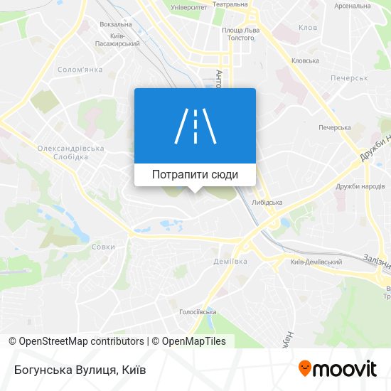 Карта Богунська Вулиця