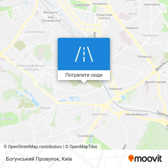 Карта Богунський Провулок