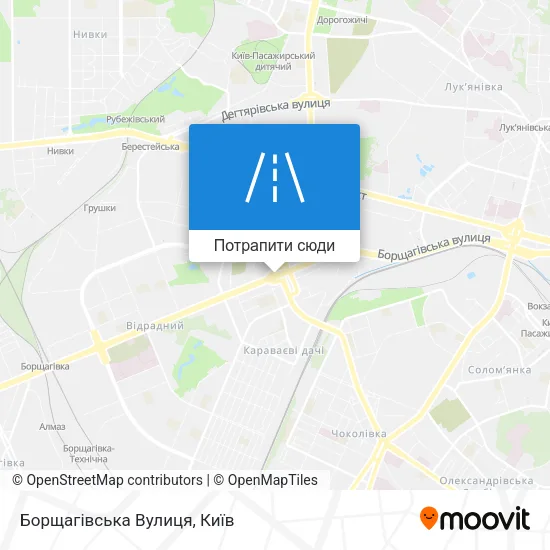 Карта Борщагівська Вулиця