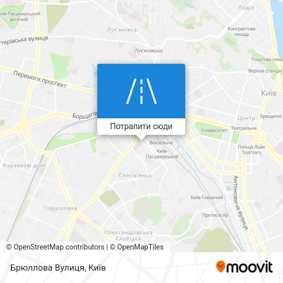 Карта Брюллова Вулиця