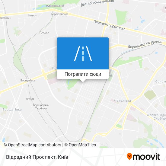 Карта Відрадний Проспект