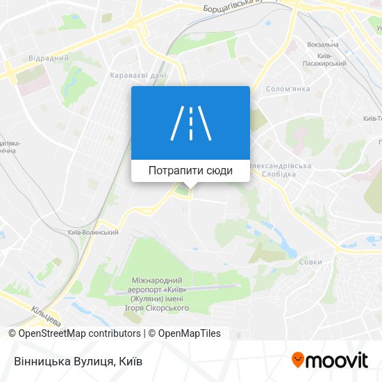 Карта Вінницька Вулиця