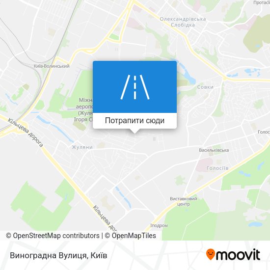 Карта Виноградна Вулиця