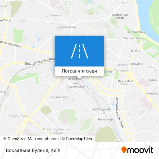 Карта Вокзальна Вулиця