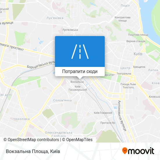 Карта Вокзальна Площа