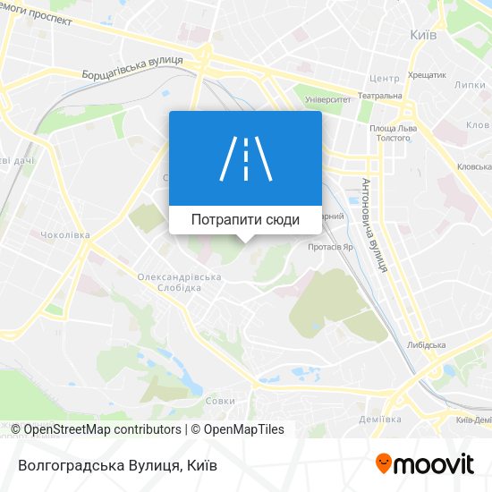 Карта Волгоградська Вулиця