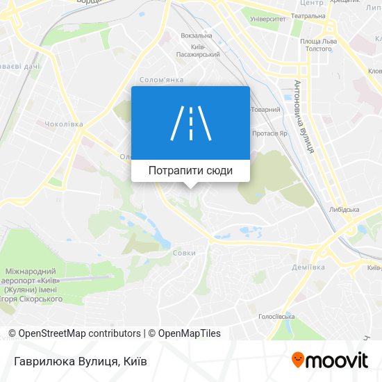Карта Гаврилюка Вулиця