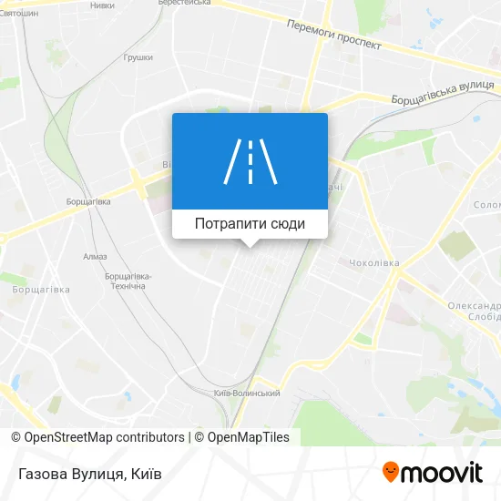 Карта Газова Вулиця