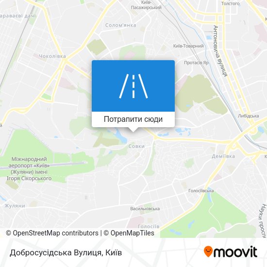 Карта Добросусідська Вулиця