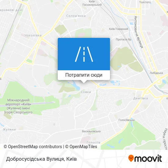 Карта Добросусідська Вулиця