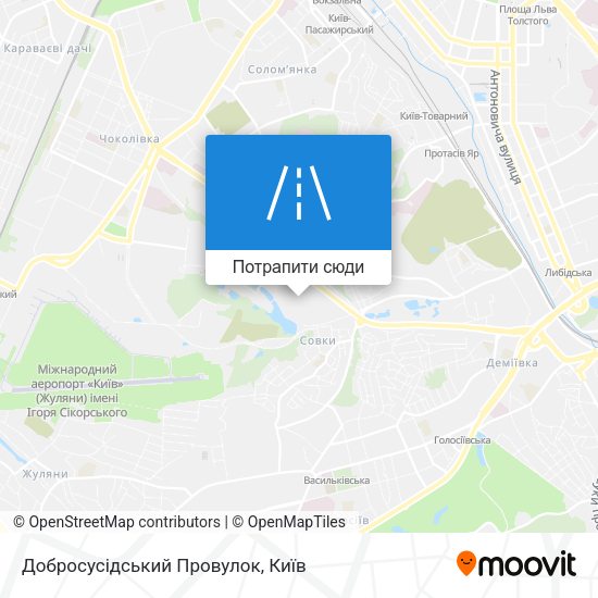 Карта Добросусідський Провулок