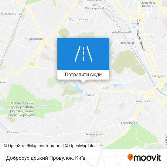 Карта Добросусідський Провулок