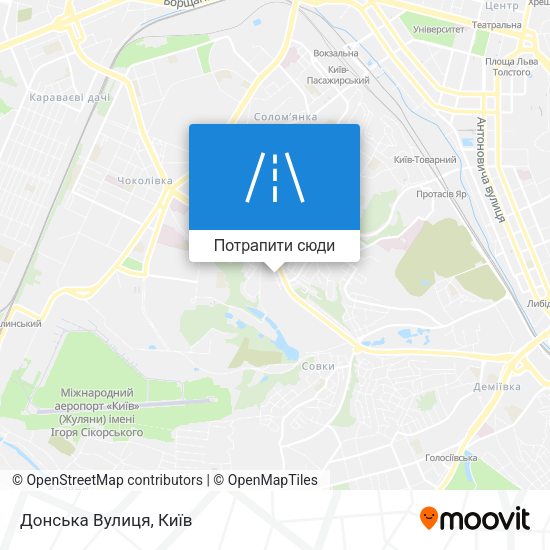 Карта Донська Вулиця