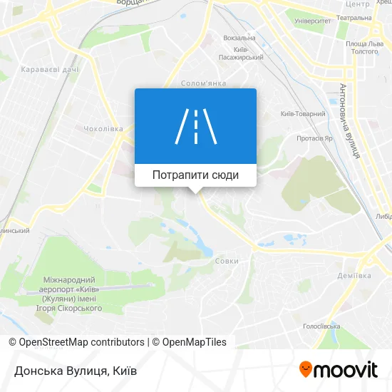 Карта Донська Вулиця