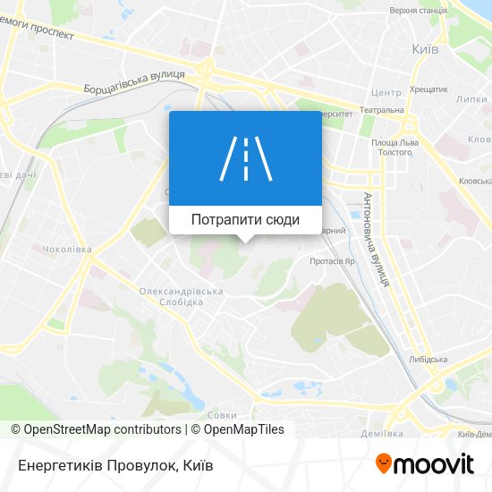 Карта Енергетиків Провулок