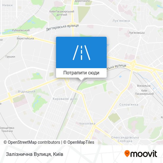 Карта Залізнична Вулиця