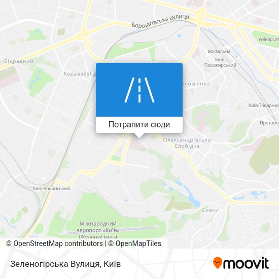 Карта Зеленогірська Вулиця