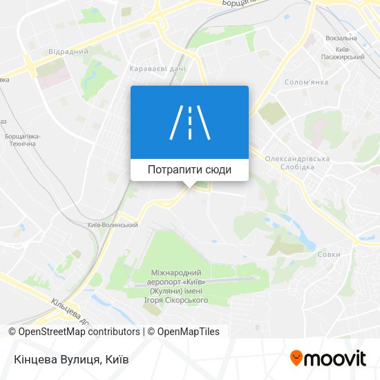 Карта Кінцева Вулиця