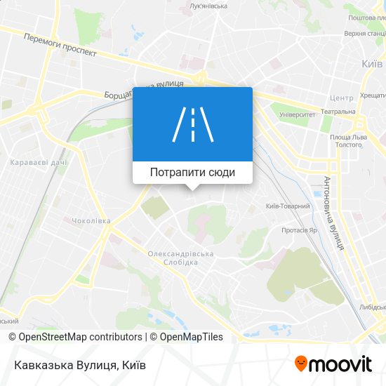 Карта Кавказька Вулиця