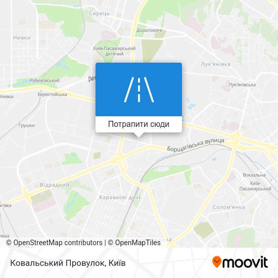 Карта Ковальський Провулок