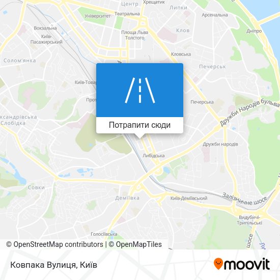 Карта Ковпака Вулиця