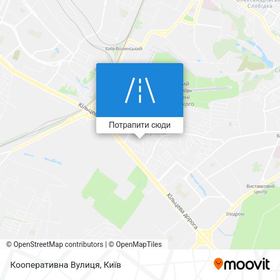 Карта Кооперативна Вулиця