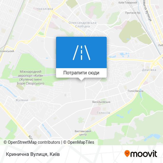 Карта Кринична Вулиця