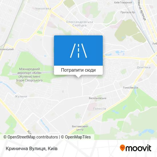 Карта Кринична Вулиця