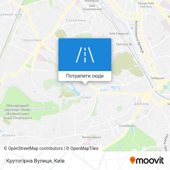 Карта Крутогірна Вулиця