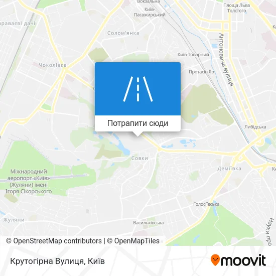 Карта Крутогірна Вулиця