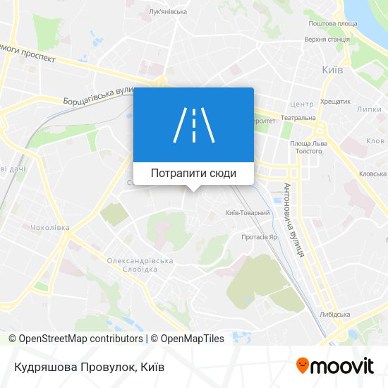 Карта Кудряшова Провулок