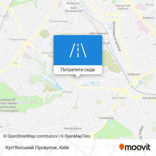 Карта Куп’Янський Провулок