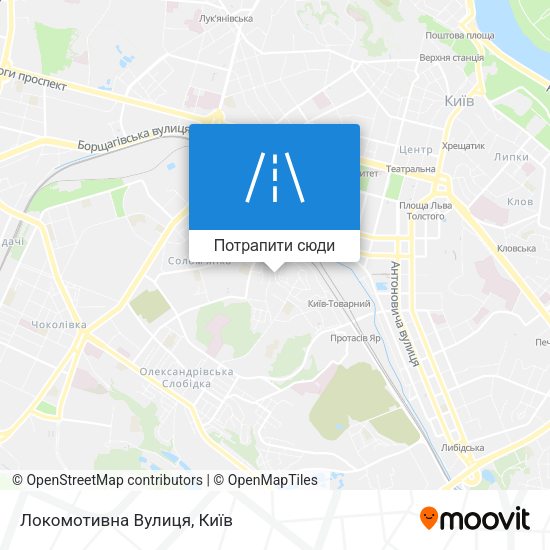 Карта Локомотивна Вулиця