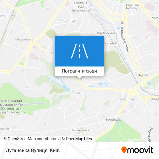 Карта Луганська Вулиця