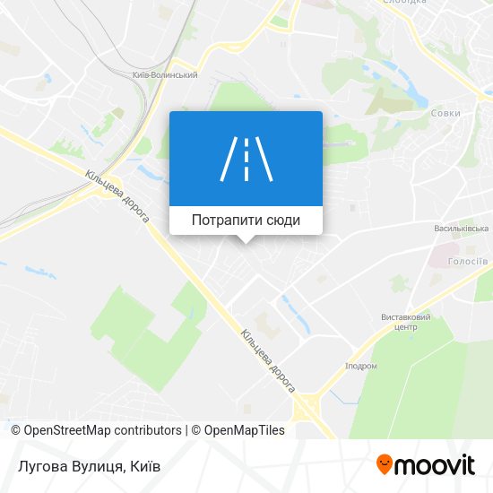 Карта Лугова Вулиця