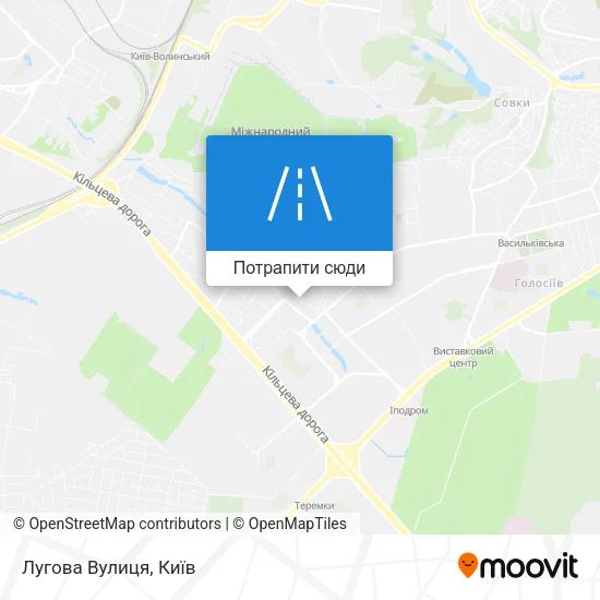 Карта Лугова Вулиця