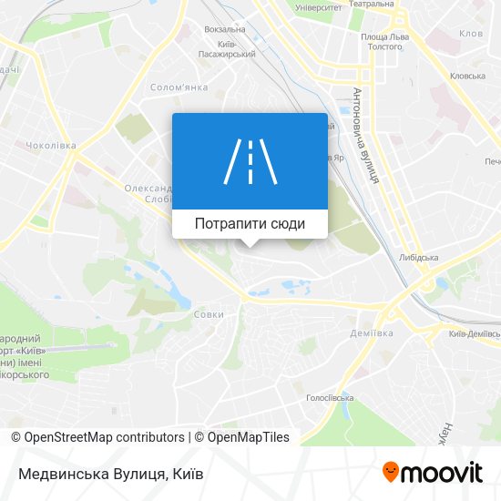 Карта Медвинська Вулиця