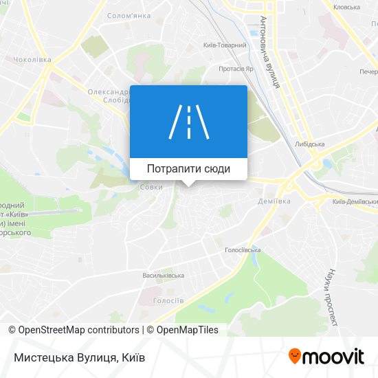 Карта Мистецька Вулиця