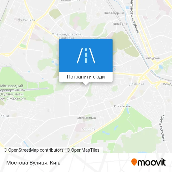 Карта Мостова Вулиця