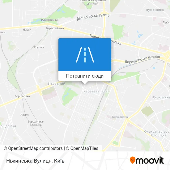 Карта Ніжинська Вулиця