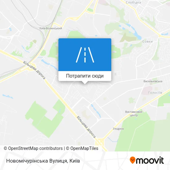 Карта Новомічурінська Вулиця