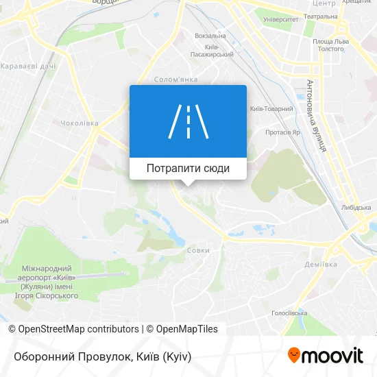 Карта Оборонний Провулок